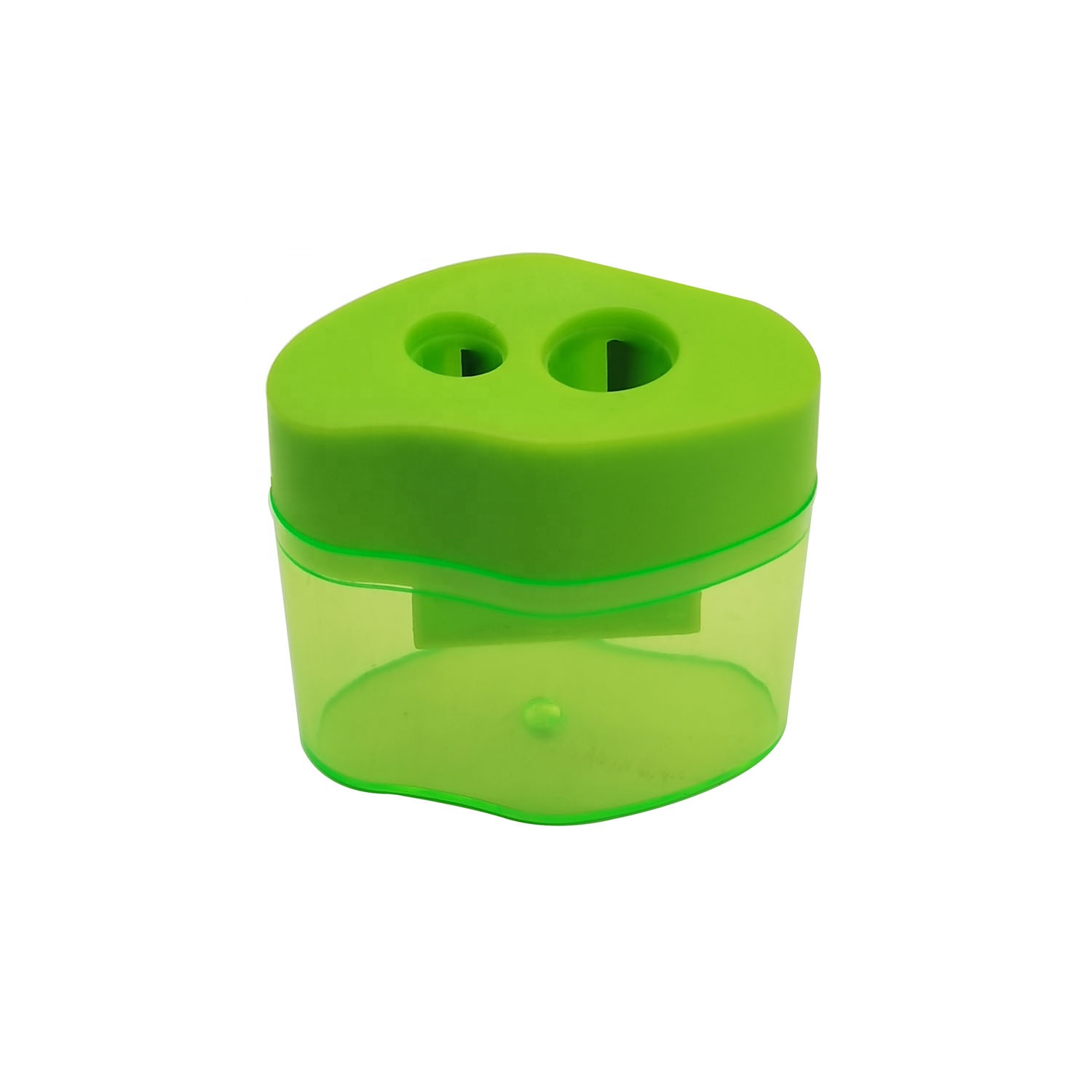 Large Capacity Plastic Manual Pencil Sharpeners for Kids Barrel Shape 8 mm 11 mm Pencil Double Hole Sharpeners for Pencils
